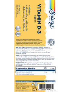 VITAMINA D3 400ui, 120 perlas 2