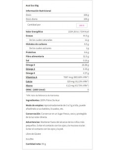 AÇAI EN POLVO 50 Gramos 2